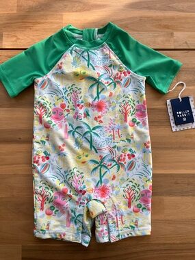 NWT Roller Rabbit x Target Toddler Short Sleeve One-Piece Rash Guard 2T